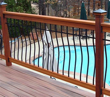 pool deck railings